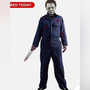 Kids Navy Horror Jumpsuit Halloween Costume with Blood Details